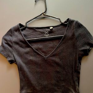 pacsun basics black short sleeve top